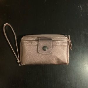 Rose gold phone wallet